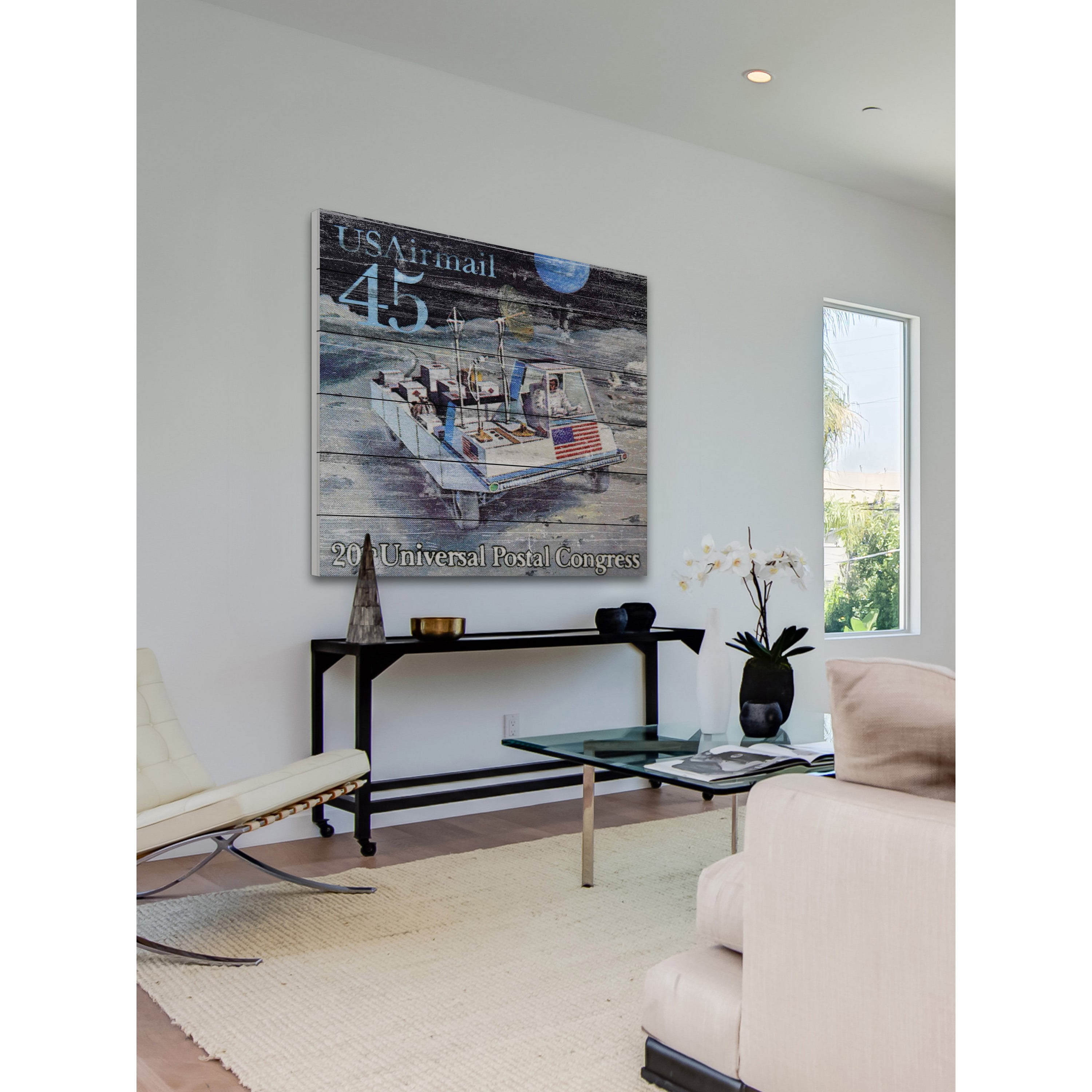 Marmont Hill ''Lunar Rover Stamp'' Graphic Art on Wood