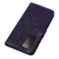 thumbnail image 3 of Allytech For Samsung Galaxy S21 Ultra Soft TPU Case,Stylish Diamond Embossed Butterfly PU Leather Shockproof Flip Wallet Holder Cover with Hand Strap.For Samsung Galaxy S21 Ultra,Purple, 3 of 5