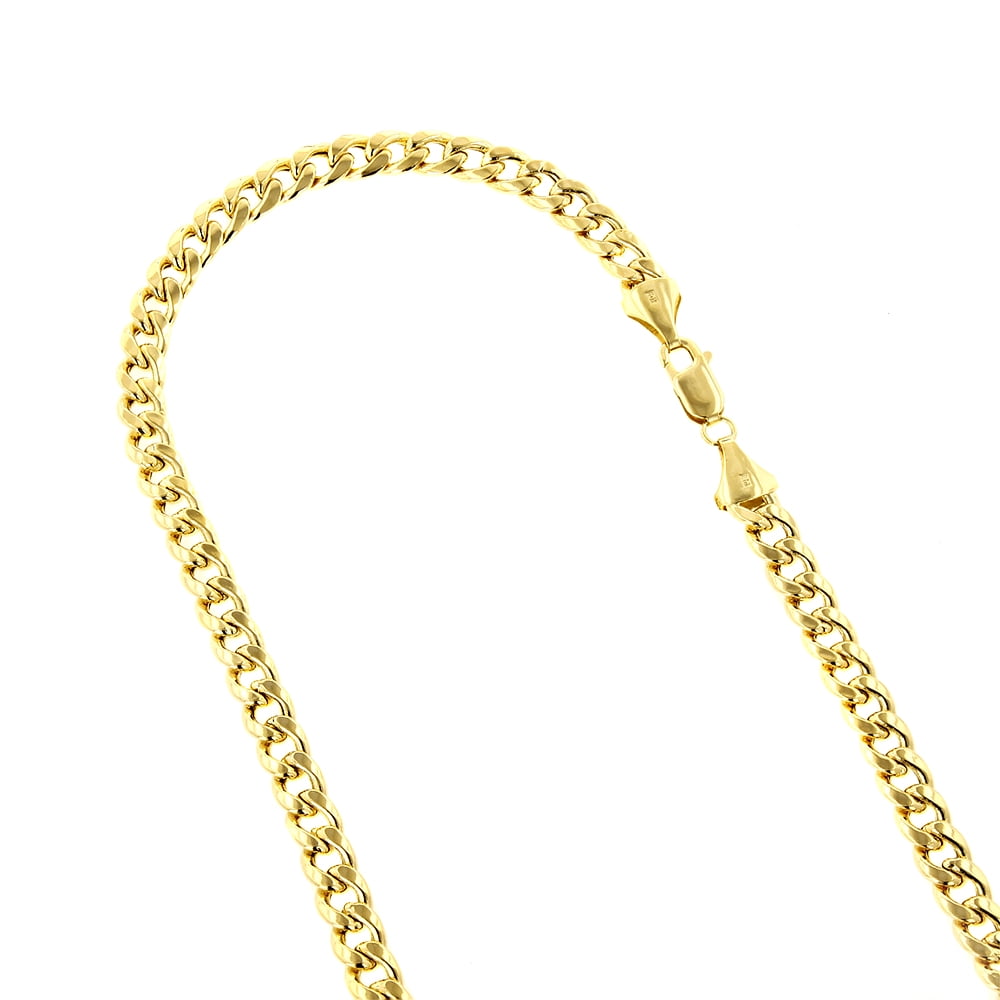 Sonia Jewels 14k Yellow Gold Hollow Curb Chain Necklace With Lobster Claw Clasp