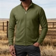 thumbnail image 6 of Mens Full Zip Cardigan Sweater Stand Collar Regular Fit Knit Sweaters, 6 of 6
