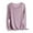 Purple, variant on Kovlvoll Plus Size Tops for Women Long Sleeve V Neck Solid Color Soft Comfy Loungewear Shirts