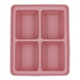 thumbnail image 5 of Hvmvliv Ice Trays 4-Compartments Rectangle-Shape Ice Cubes Trays Large Size Ice Blocks Making Molds with Removable Lids Reusable for Whiskey, Cocktail, Stackable Ice Cubes Pink, 5 of 6