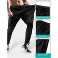 thumbnail image 6 of Breezora Mens Lightweight Quick Dry Hiking Pants with Zipper Pockets Breathable Stretch Outdoor Trousers for Fishing Travel Summer L Size Black, 6 of 7