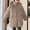 158#Coffee, variant on Womens Loose Fit Quilted Down Jacket Girl Casual Fashionable Winter Stand Collar Short Bread Jacket Down Full Zip Up Fuffly Overcoat