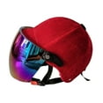 thumbnail image 2 of Casco de montar ergonómico y ajustable, exterior de terciopelo PP PC, con hebilla elegante, Con espejo colorido, 2 of 9