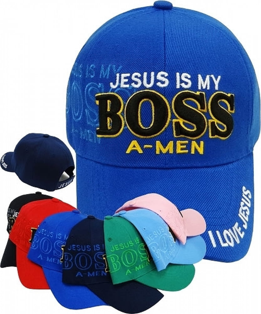 Jesus Is My Boss A-Men Mens Cap [Black 