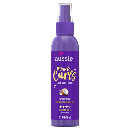 Aussie Miracle Curls Refresher Spray Gel with Coconut & Jojoba Oil 5.7 fl (Best Aussie Products For Curly Hair)