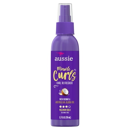 - Aussie Miracle Curls Refresher Spray Gel with Coconut & Jojoba Oil 5.7 fl oz