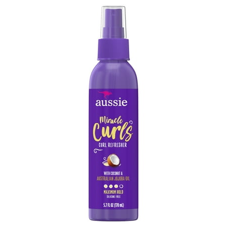 Aussie Miracle Curls Refresher Spray Gel with Coconut & Jojoba Oil 5.7 fl (Best Aussie Products For Curly Hair)