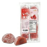 Apexy Japanese Style Mochi Daifuku Traditional Japanese Rice Cakes, 8.5 oz ( 8 pcs ) (Strawberry)