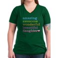 thumbnail image 1 of CafePress - Amazing Daughter Women's V Neck Dark T Shirt - Women's V-Neck Dark T-Shirt, 1 of 1