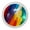 Multi4, variant on imobaby 4 Pcs Plastic Round Cabinet Knob Home Decor - Rainbow Color Stitching Stripes
