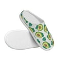 thumbnail image 3 of Rateoe Avocado Sleeping Print Women's Men's Cotton Knit Slippers Lightweight Memory Foam Indoor House Shoes with Anti-Skid Sole-37/38, 3 of 7