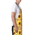 thumbnail image 3 of Pofeuu Abstract Leopard Print Sunflower Print Waterproof Apron with Pockets Adjustable Cooking Aprons Kitchen Bib for Baking Household Cleaning, 3 of 8