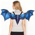 thumbnail image 3 of RyanK Halloween Decorations Halloween Dinosaur Costume Role Play Wing Accessories Decoration 37.4x17.7in Blue, 3 of 3