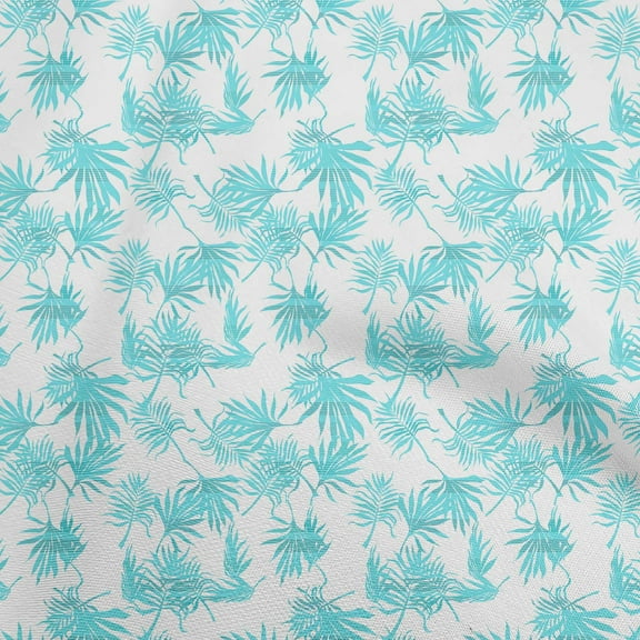 oneOone Polyester Spandex Turquoise Blue Fabric Tropical Quilting Supplies Print Sewing Fabric By The Yard 56 Inch Wide