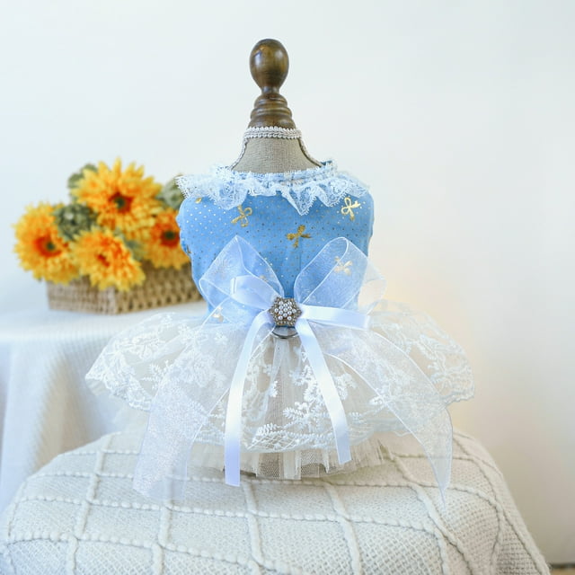 Zhuge Vestido para cachorro, bonito vestido de princesa para gato, falda para perro para perros pequeños, A26, XS