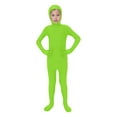 thumbnail image 2 of Ulitacool Romper For Boys Round Neck Long Sleeve Bodysuit Full Jumpsuit Performance Stage Show Tight Fitting Solid Color Coverall Outfit For Kids Children Casual Onesie Green 10-11 Years, 2 of 3