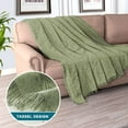 thumbnail image 2 of Turquoize Washable Sectional Slipcovers with Geometric Jacquard Pattern Tassel(Medium: 71"x 91",Sage), 2 of 6
