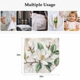 thumbnail image 4 of Flowers Leaves Cloth Napkins, Farmhouse White Botanical Magnolia Retro Washable and Reusable Dinner Napkins Set of 8, Table Napkin for Kitchen Party Birthday Wedding Hotel Housewarming 20"x20", 4 of 8