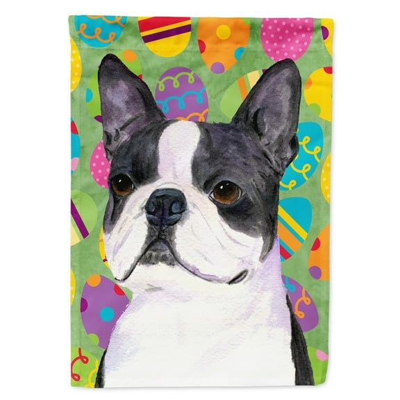 Carolines Treasures SS4861-FLAG-PARENT Boston Terrier Easter Eggtravaganza Flag  multicolor