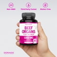 thumbnail image 5 of Beef Organ Supplement for Women - Grass Fed Beef Liver, Heart, Kidney & Uterus 1000mg Per Serving - Support Women's Energy & Overall Health - Third Party Tested & Non GMO - USA Made (60 Capsules), 5 of 5