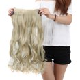 thumbnail image 2 of SAYFUT 24"-29" Curly Clip in Synthetic Hair Extensions, Style T5C-C, 3/4 Full Head One Piece 5 Clips, 2 of 5