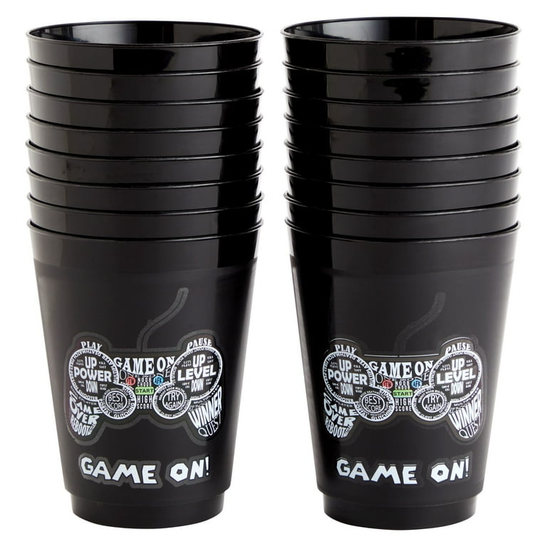 Video Game Party Cups for Kids Birthday (16 oz, Black, 16 Pack), Pack -  Ralphs
