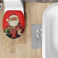 thumbnail image 4 of ZIATUBLE Christmas Seniors Toilet Lid Dust Cover with Stretch Edges Decorative Toilet Seat Covers Lids Elongated Lids Universal for Most Toilet Bowl Lids giftss, 4 of 6