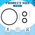 25 Sets Valve Cover and Shaft O Rings Valve Rebuild Kit Pool Valve O