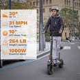 thumbnail image 6 of GLIDEZONE Electric Scooter for Adults, 1000W Motor, 31Mph Top Speed, 34Miles Max Range, Folding E-Scooter, 10" Off-Road Tires, 6 of 7