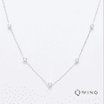 thumbnail image 2 of WINQ Multi-Station Bezel Necklace Lab Grown Diamond 14K Gold, 2 of 5