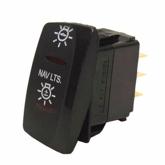 Carling On/Off/On Contura IV Boat Rocker Switch | NAV LTS 4 Spade 12 V