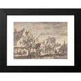 thumbnail image 2 of Isaac van Ostade 14x11 Black Modern Framed Museum Art Print Titled - Distribution of the Catch by Night (17th Century), 2 of 5