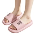 thumbnail image 2 of Domuza shower shoes women, Soft EVA Non‑Slip Bathroom Slippers Bear Pattern Open Toe Shower Shoes for Indoor Home Bedroom Pink 8（EU-40）, 2 of 6