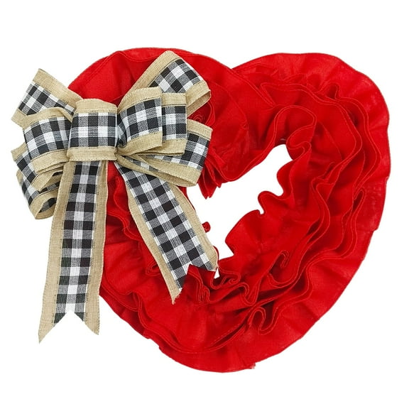 Heart Decoration Valentine Wreath for Outdoors Valentines Day Anniversary Wedding Party Favors for Home Yard Outdoor Design 1