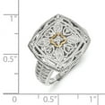 thumbnail image 3 of 14K/Silver Two-Tone Sterling Silver With 14K Diamond Ring (Size 6) Made In Thailand qtc651-6, 3 of 3