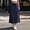 Blue, variant on PWPSG Women’s Drawstring Waist Cargo Midi Skirt, Multi Side Pockets Side Slit Tough Light Woven Fabric, Straight Hem for Suburban Treks Blue M