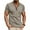 A_ Gray, variant on Men's Short Sleeve Henley Shirts with Button Placket Contrast Stitching Summer Casual Daily Basic Lightweight Tops Khaki M