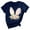 Blue, variant on WNEGSTG Easter T Shirts for Women, Short Sleeve Crewneck Bunny Print Graphic Tee, Floral Round Neck Top, Red XL