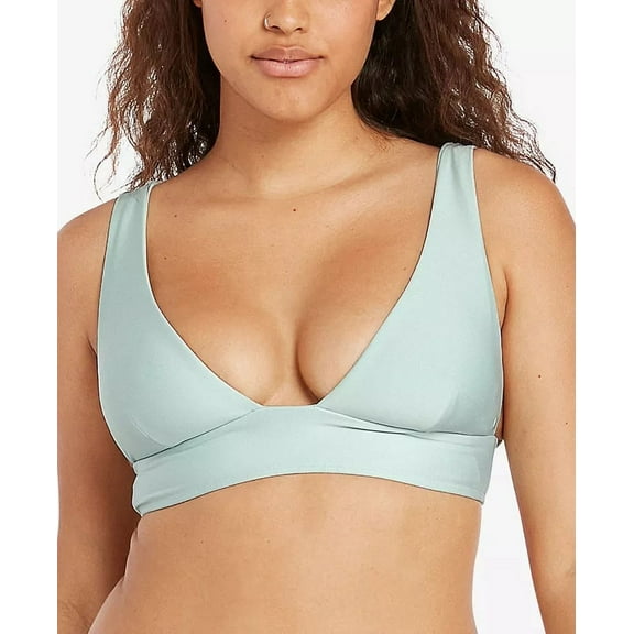 Volcom BLUE FOG Juniors' Simply Seamless Bralette Bikini Swim Top, US X-Large
