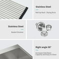 thumbnail image 4 of 33x22x9 Inches, 18 Gauge Stainless Steel Undermount Single Bowl Top Mount Kitchen Sink., 4 of 8