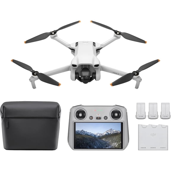 Restored DJI Mini 3 Camera Drone with DJI RC Remote Controller (Fly More Combo) (Refurbished)