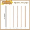 thumbnail image 2 of 60Pcs 6 Styles Beech Wood Sticks Round Dowel Rod for Braiding Tapestry Column Blanched Almond 20x0.3~1cm 10pcs/style, 2 of 9