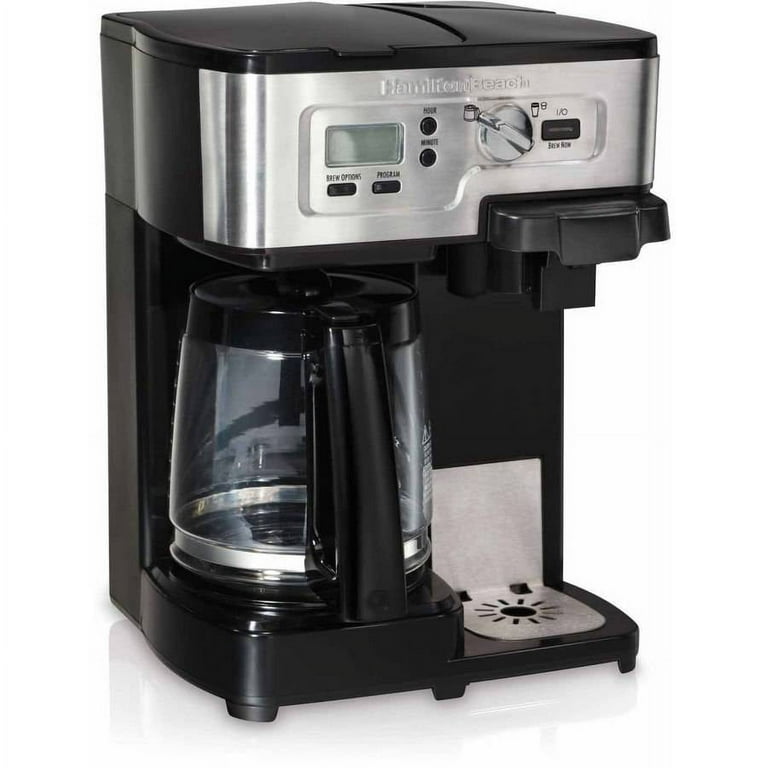 Hamilton Beach FlexBrew® Dual Coffee Maker with Milk Frother Black &  Stainless Steel - 49949