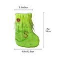 thumbnail image 3 of Moocorvic Green Christmas Stockings with Initials, for Christmas Tree, Fireplace Hanging(S), 3 of 9