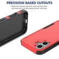 thumbnail image 5 of for iPhone 16 Heavy Duty Case,Stylish 2 in 1 Military Grade Armor PC+TPU Silicone Hybrid Rugged Shockproof Glossy Grip Edge Protective Anti-Scratch Back Phone Cover,Red, 5 of 5