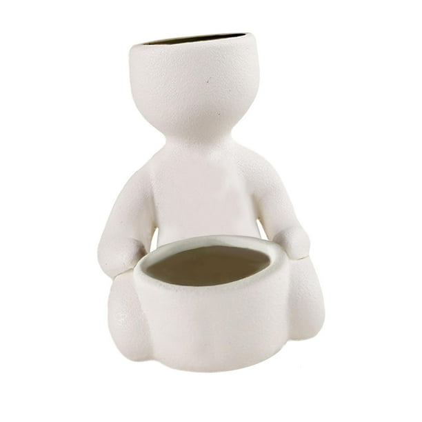 Maceta para flores, soporte para bonsái, decoración del hogar, jarrón, maceta, manualidades, maceta para bonsái 76x92x102cm Blanco