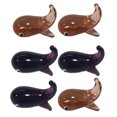 thumbnail image 1 of 6 piezas de soporte para bolígrafos, palillos, cucharas y pinceles con forma de ballena, soporte colorido para decoración de vidrio, 1 of 5