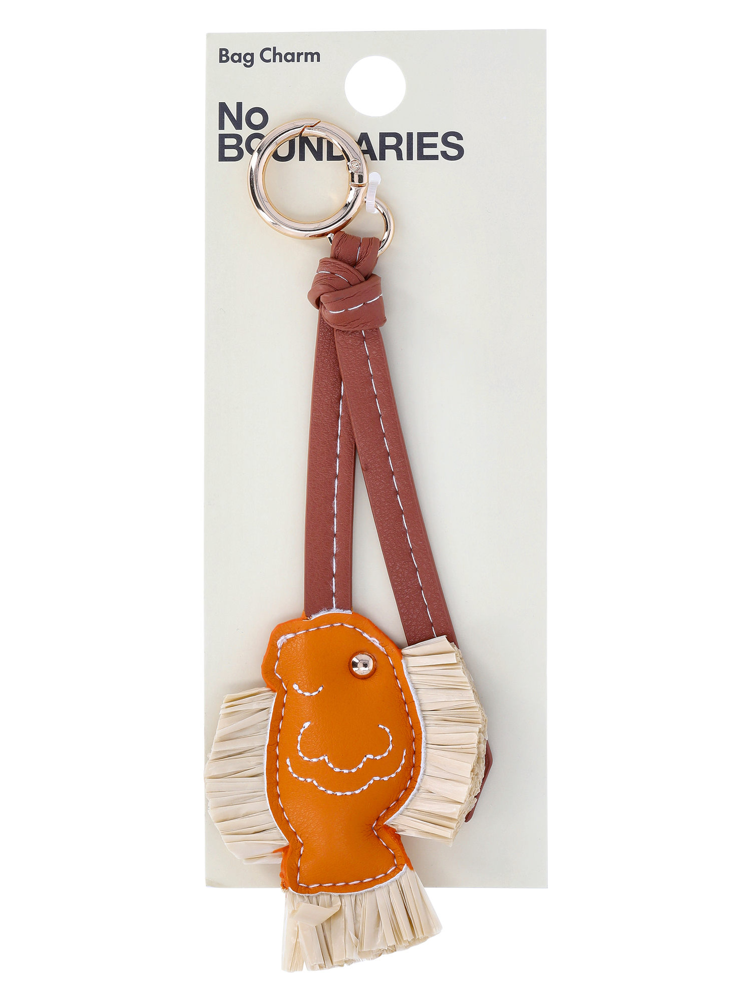 No Boundaries Women's Beach Icons Bag Charm, Orange Fish